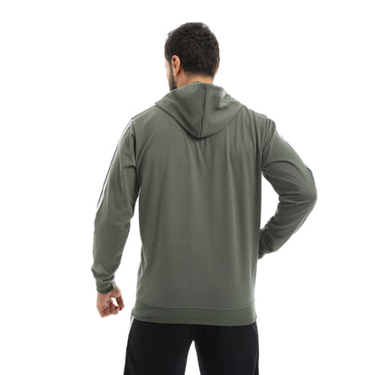 Red Circle Sweatshirt Hoodie + Zipper men