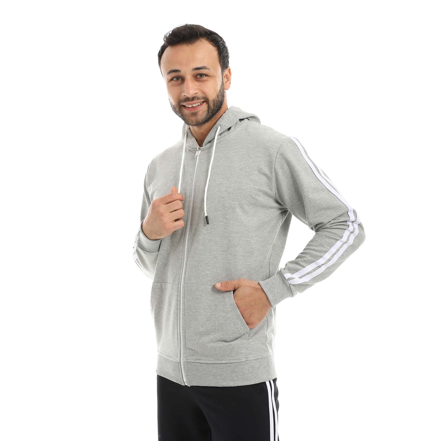 Red Circle Sweatshirt Hoodie + Zipper men