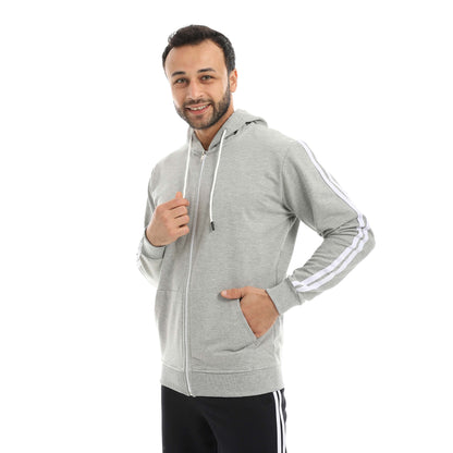 Red Circle Sweatshirt Hoodie + Zipper men