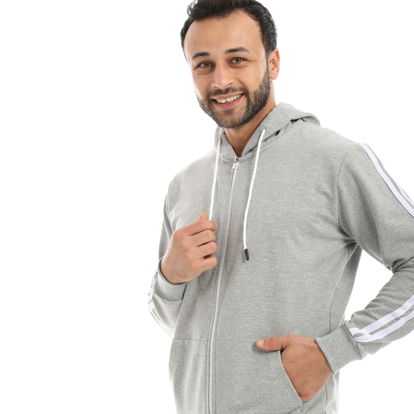 Red Circle Sweatshirt Hoodie + Zipper men