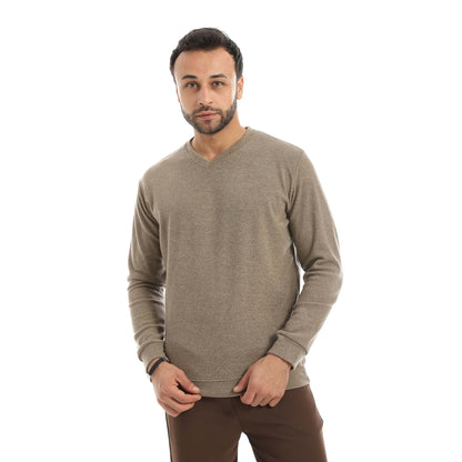 Red Circle Pullover Falafel V neck men