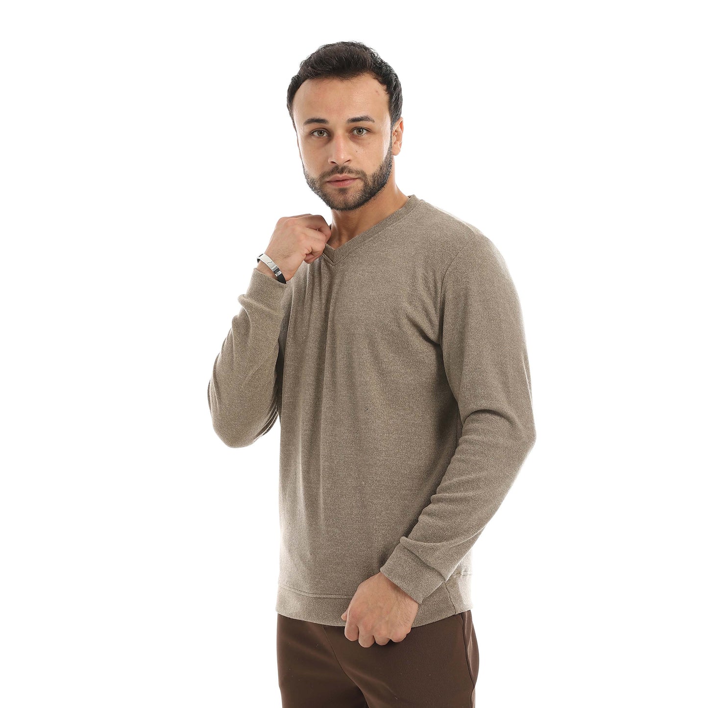 Red Circle Pullover Falafel V neck men