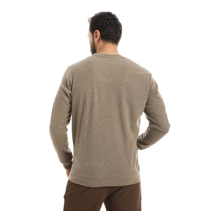 Red Circle Pullover Falafel V neck men