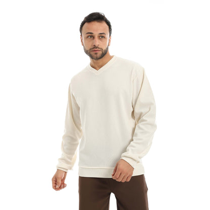 Red Circle Pullover Falafel V neck men