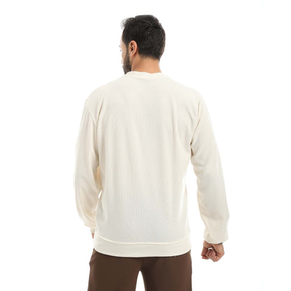 Red Circle Pullover Falafel V neck men