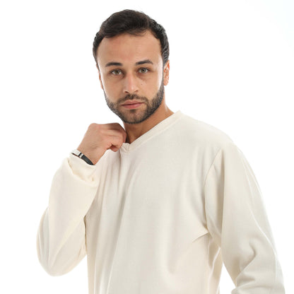 Red Circle Pullover Falafel V neck men