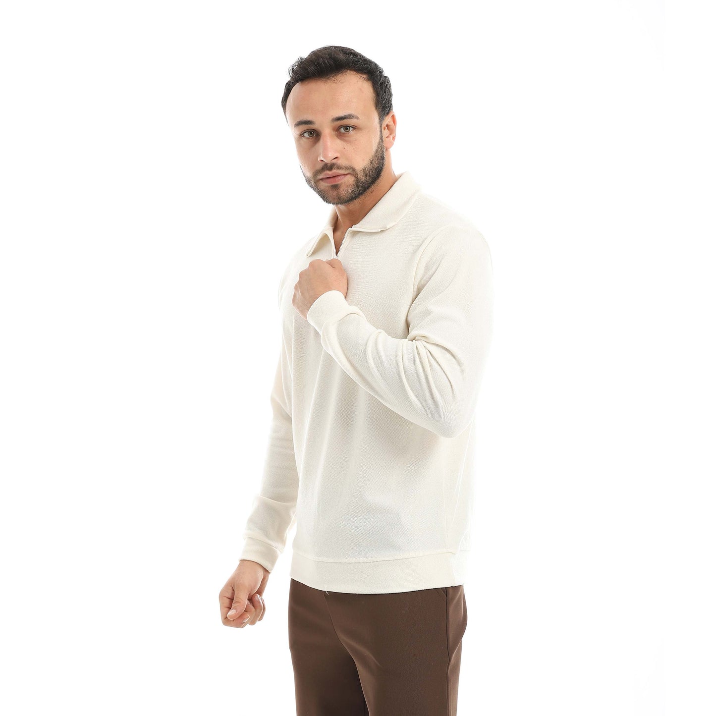 Red Circle SweatShirt Flavil Half Zipper men