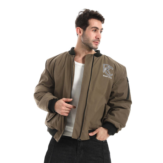 سحاب سترة مقاومة للماء تطريز الياقة