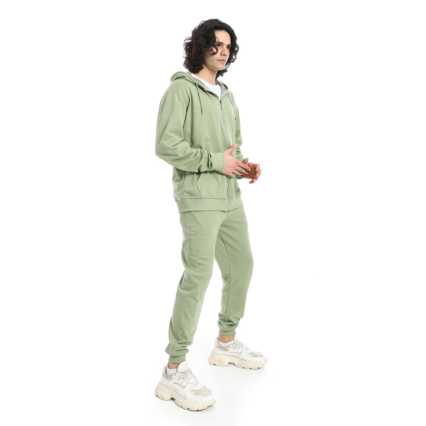 Summer Melton Winter Orange Zipper Hooded Sweatshirt