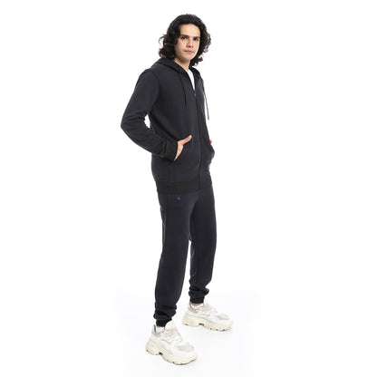 Summer Melton Winter Orange Zipper Hooded Sweatshirt
