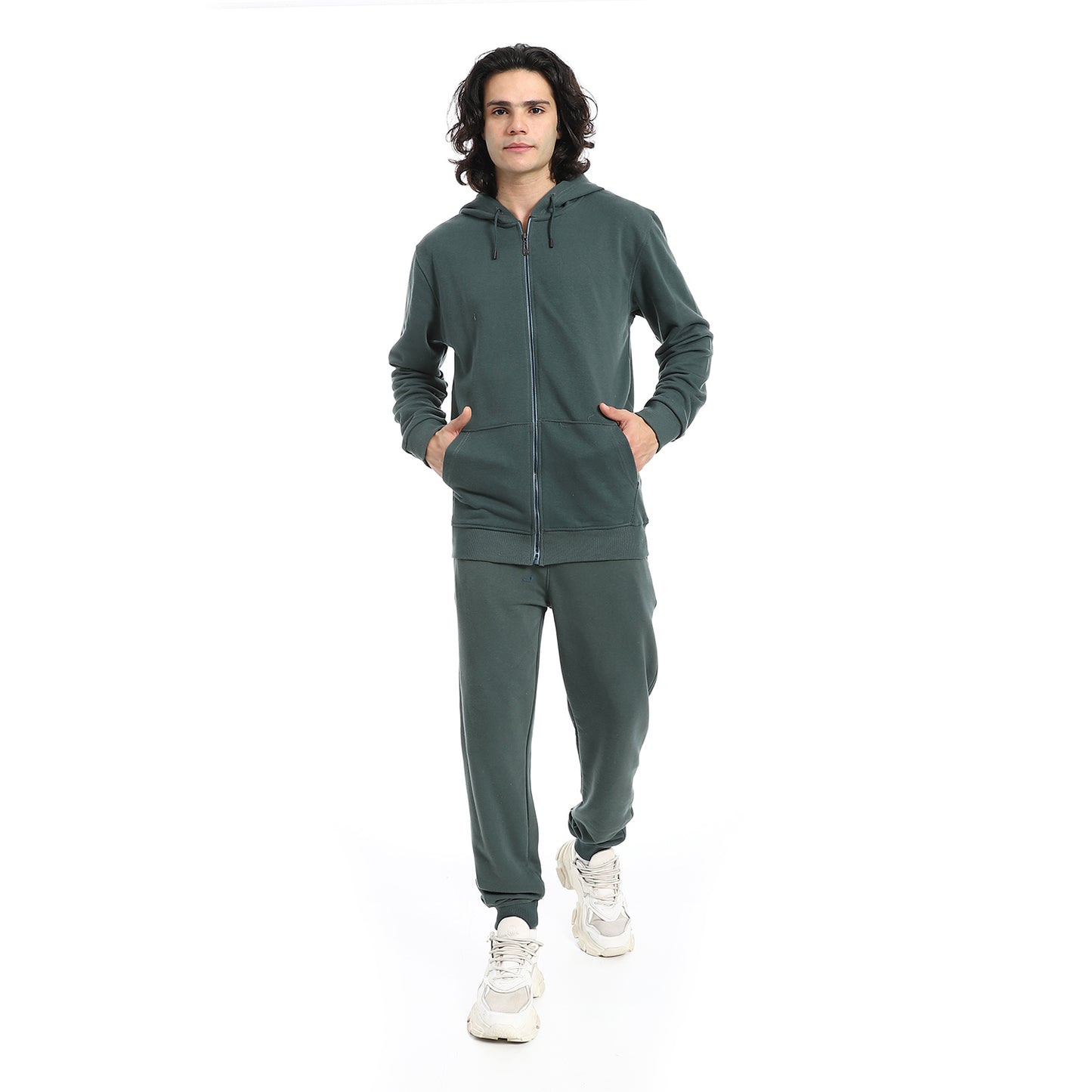 Summer Melton Winter Orange Zipper Hooded Sweatshirt