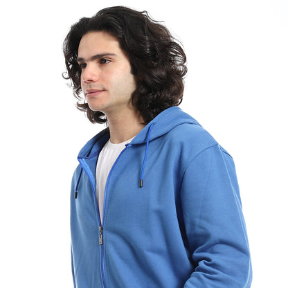 Summer Melton Winter Orange Zipper Hooded Sweatshirt