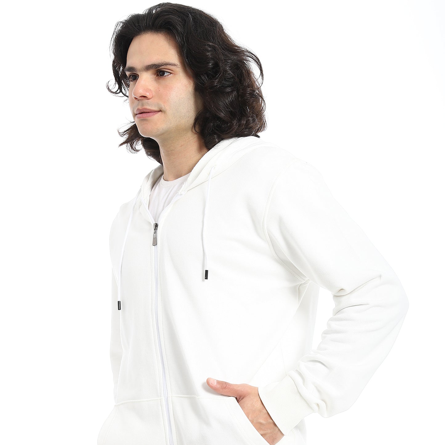 Summer Melton Winter Orange Zipper Hooded Sweatshirt