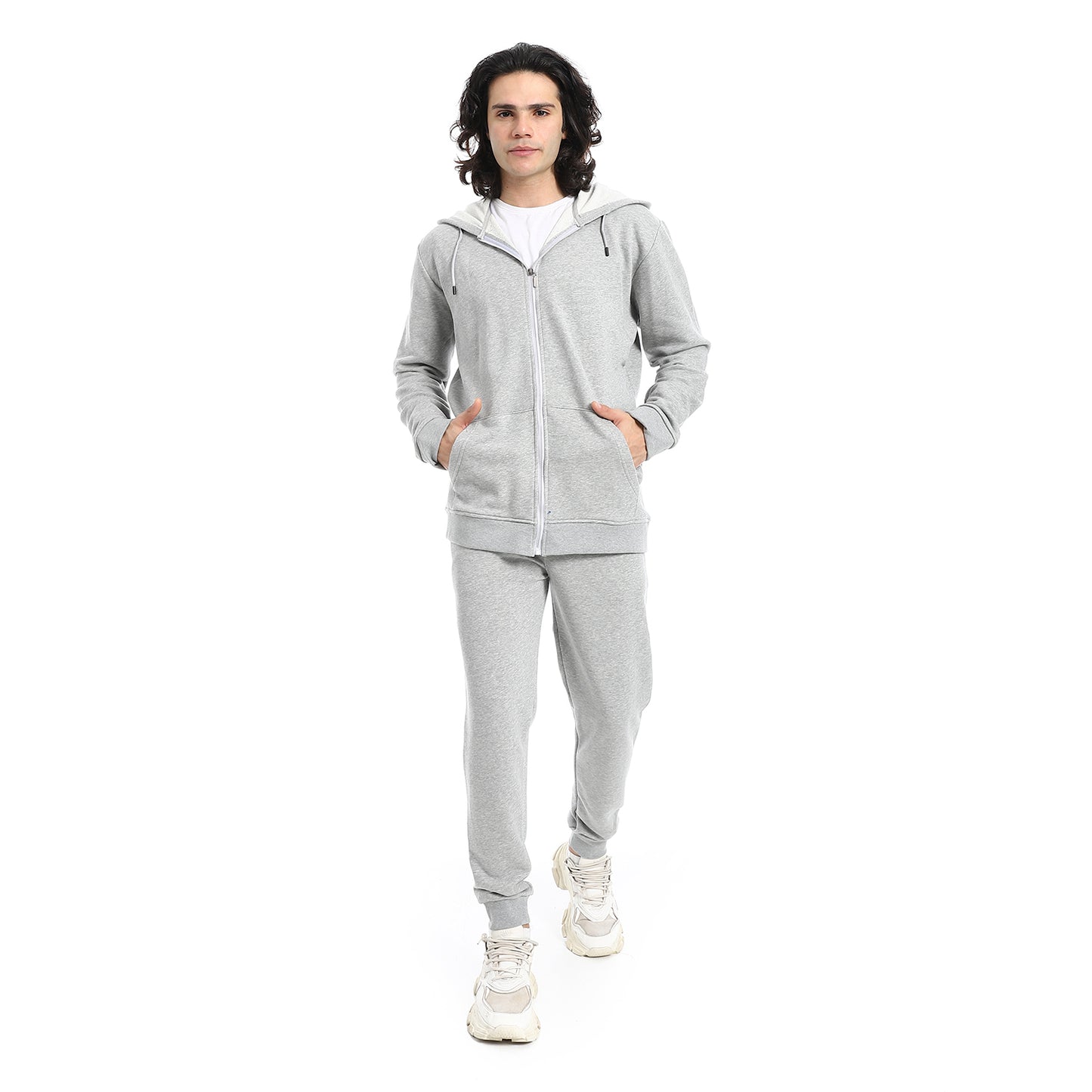 Summer Melton Winter Orange Zipper Hooded Sweatshirt