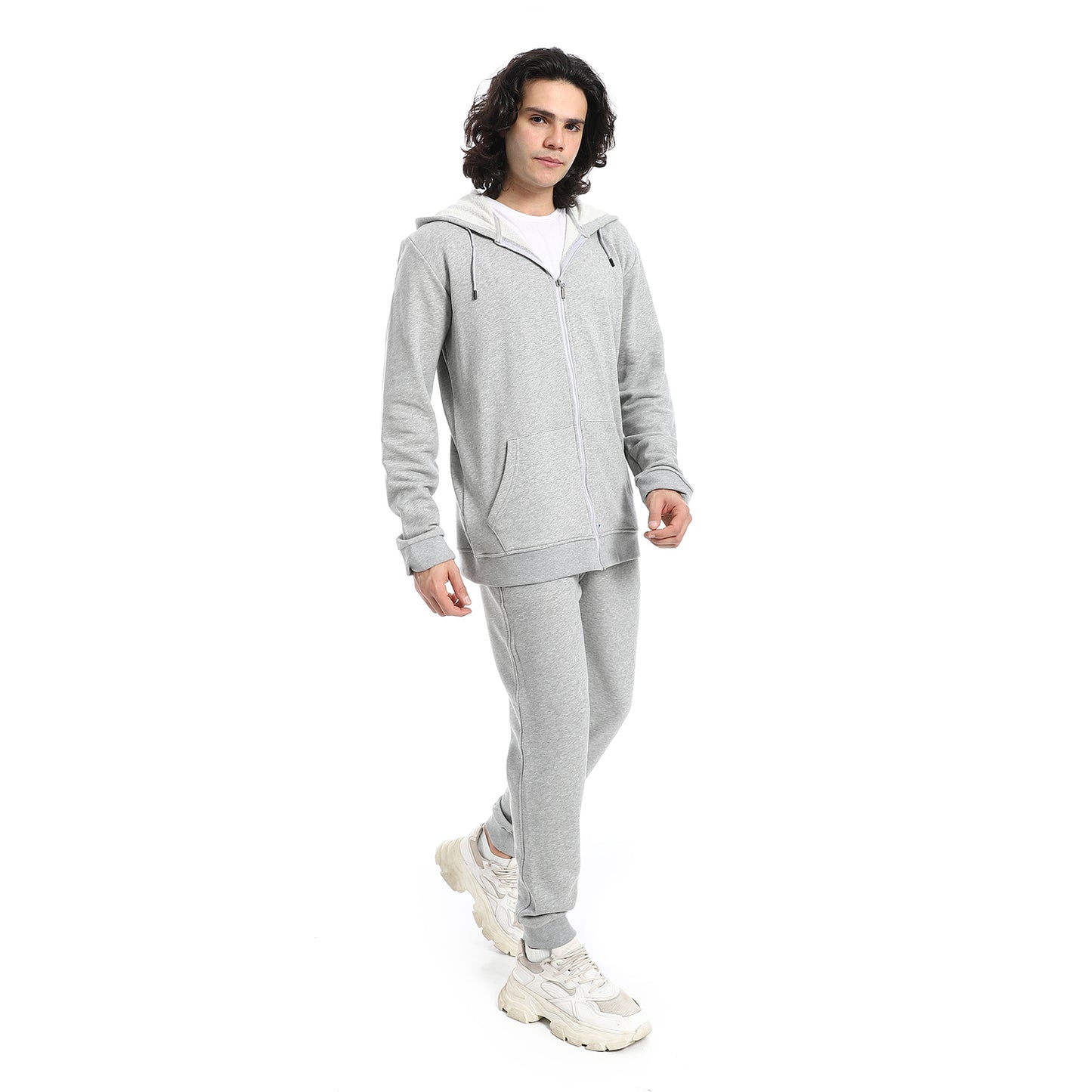 Summer Melton Winter Orange Zipper Hooded Sweatshirt