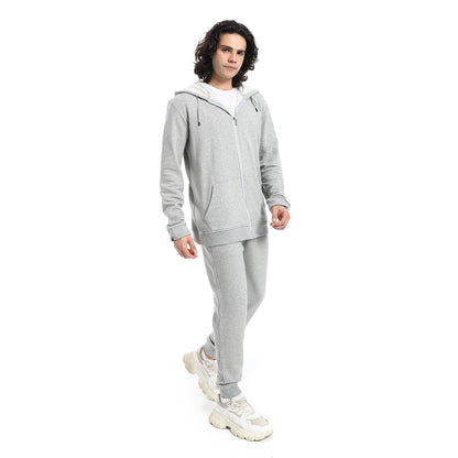 Summer Melton Winter Orange Zipper Hooded Sweatshirt