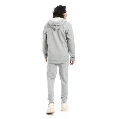 Summer Melton Winter Orange Zipper Hooded Sweatshirt