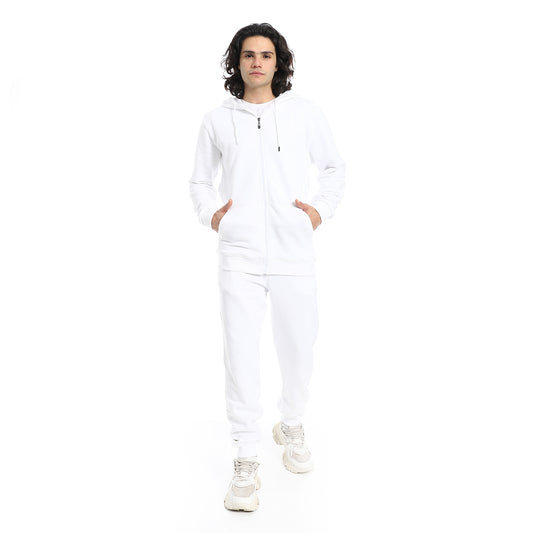 Summer Melton Winter Orange Zipper Hooded Sweatshirt