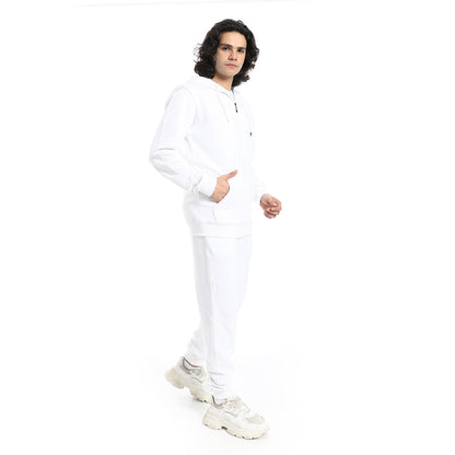 Summer Melton Winter Orange Zipper Hooded Sweatshirt
