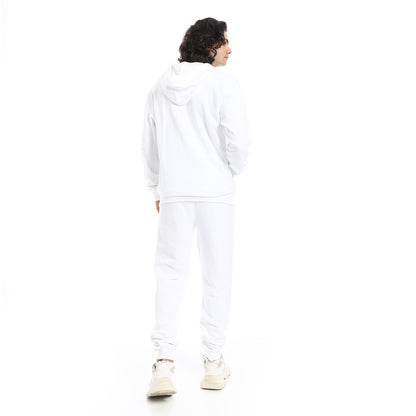 Summer Melton Winter Orange Zipper Hooded Sweatshirt