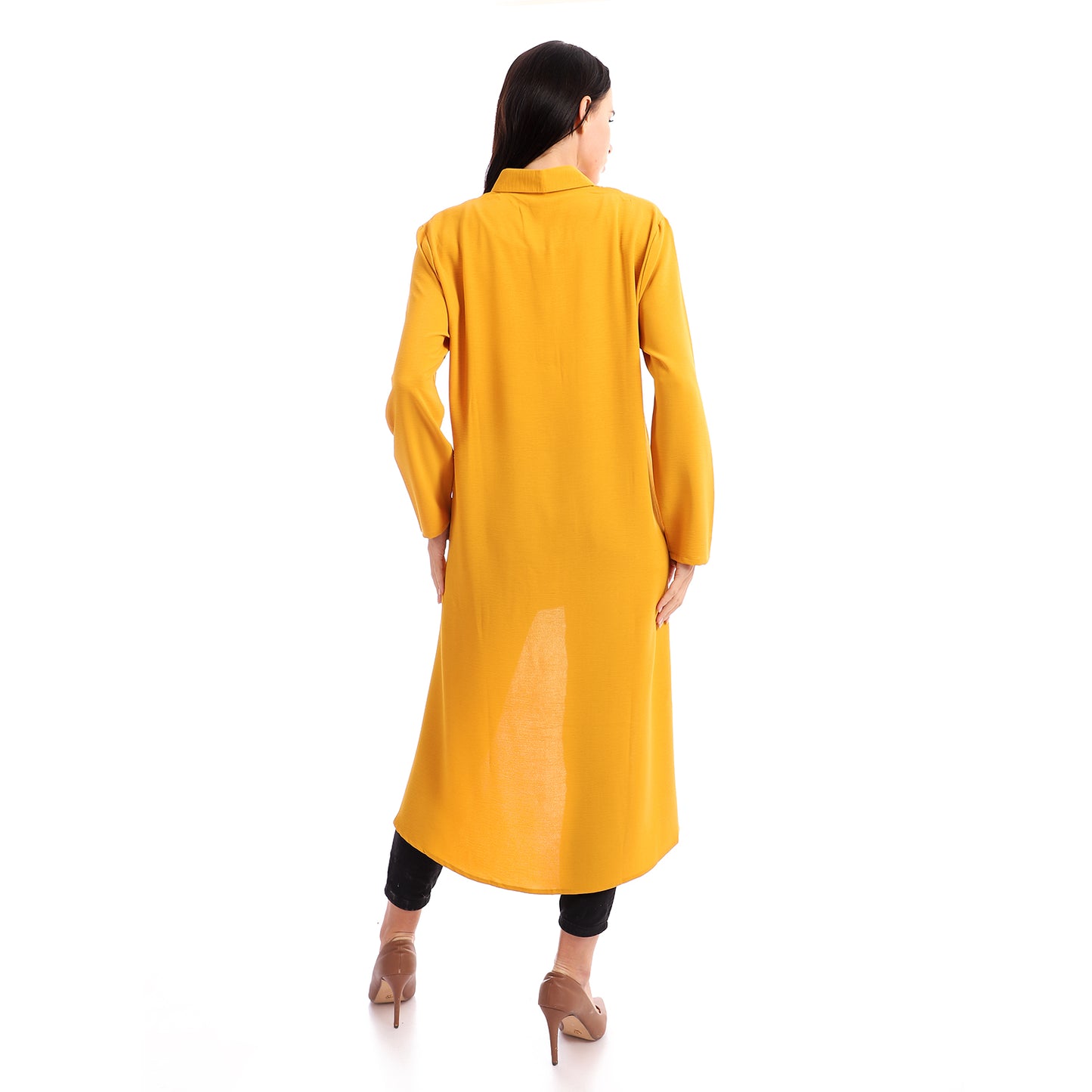 Jamila Women short long buttoned soft crepe