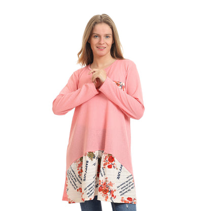 Kady Women Round Neck Top With Colorful Floral TUNIC