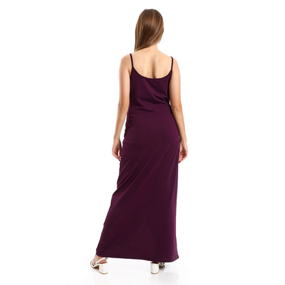 Jamila Women Casual Dress With Drape And Side Slit