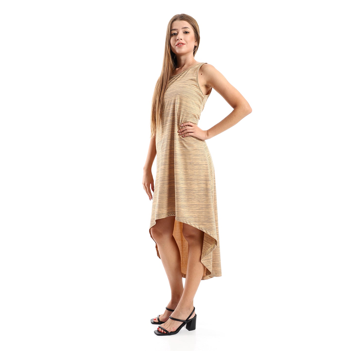 Jamila Women High Low Sleevless Casual Dress