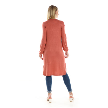 Jamila women regular fit knitted pattern tunic with elastic down sleeves