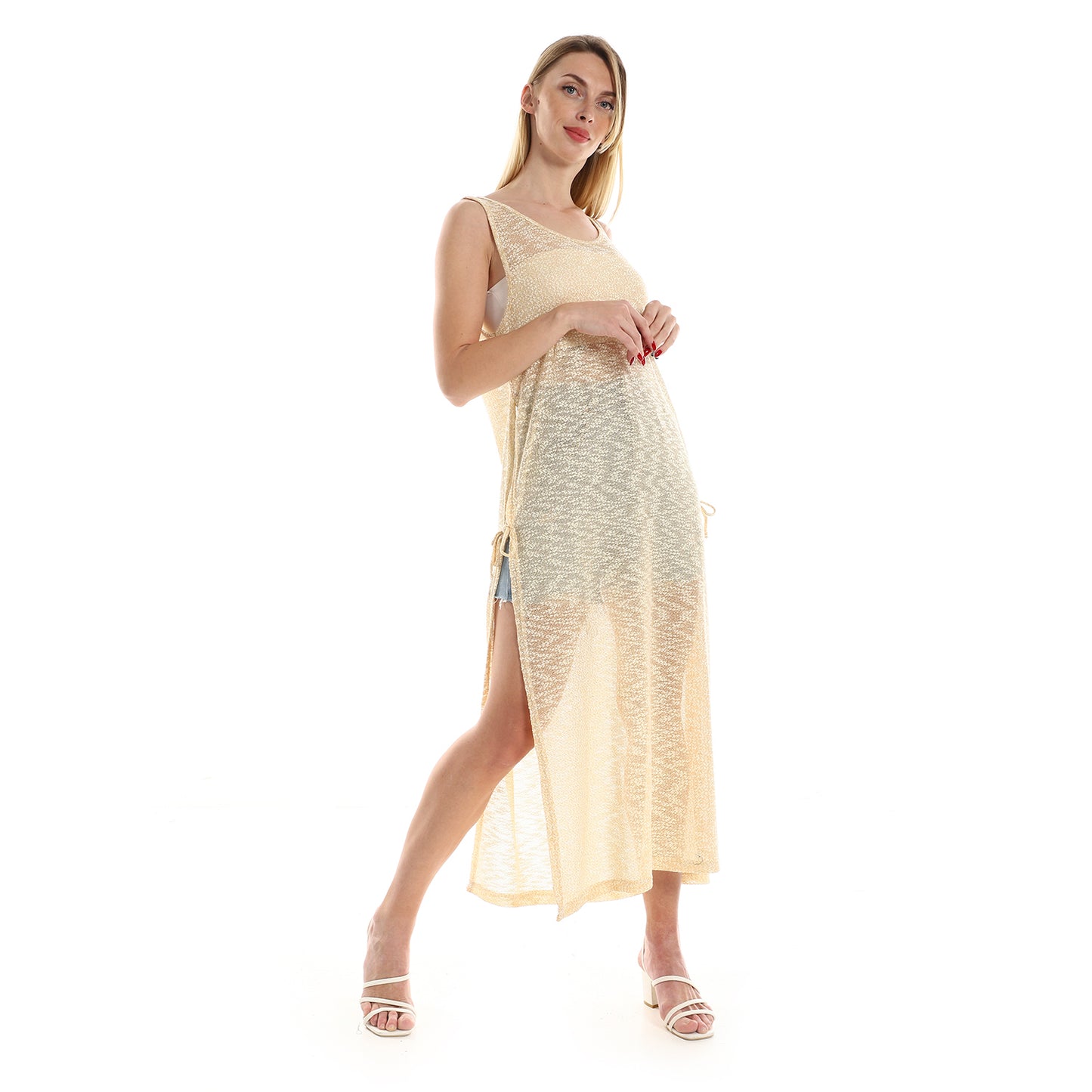 Jamila Women Knitted Cap Sleeves Cover up