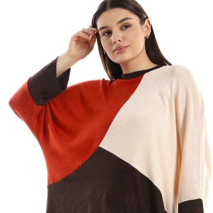 بلوزة جميلة مريحة بثلاثة ألوان مع بنطلون سادة