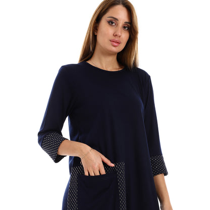 Kady Women Glittery Details Three Quarters Sleeves Home Gown