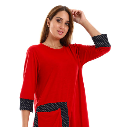 Kady Women Glittery Details Three Quarters Sleeves Home Gown