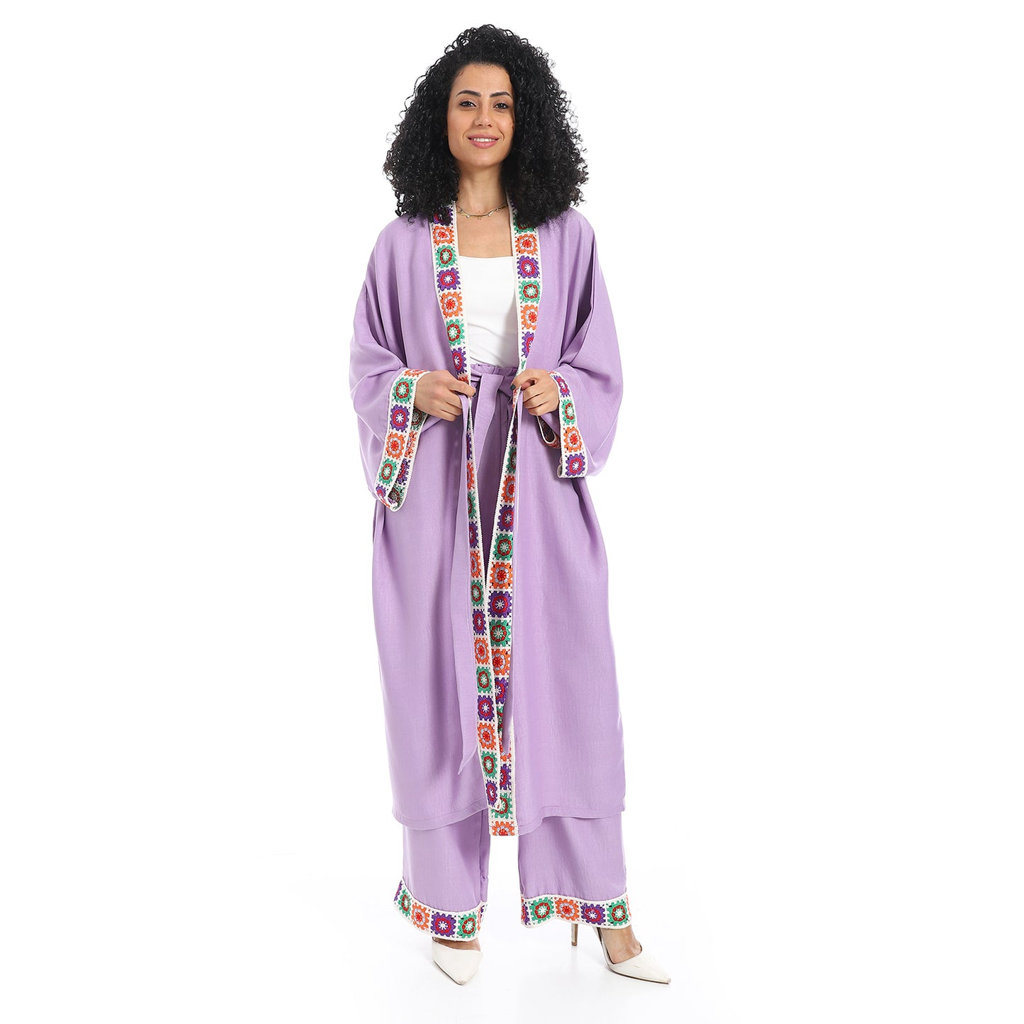 Women's plain kimono suit