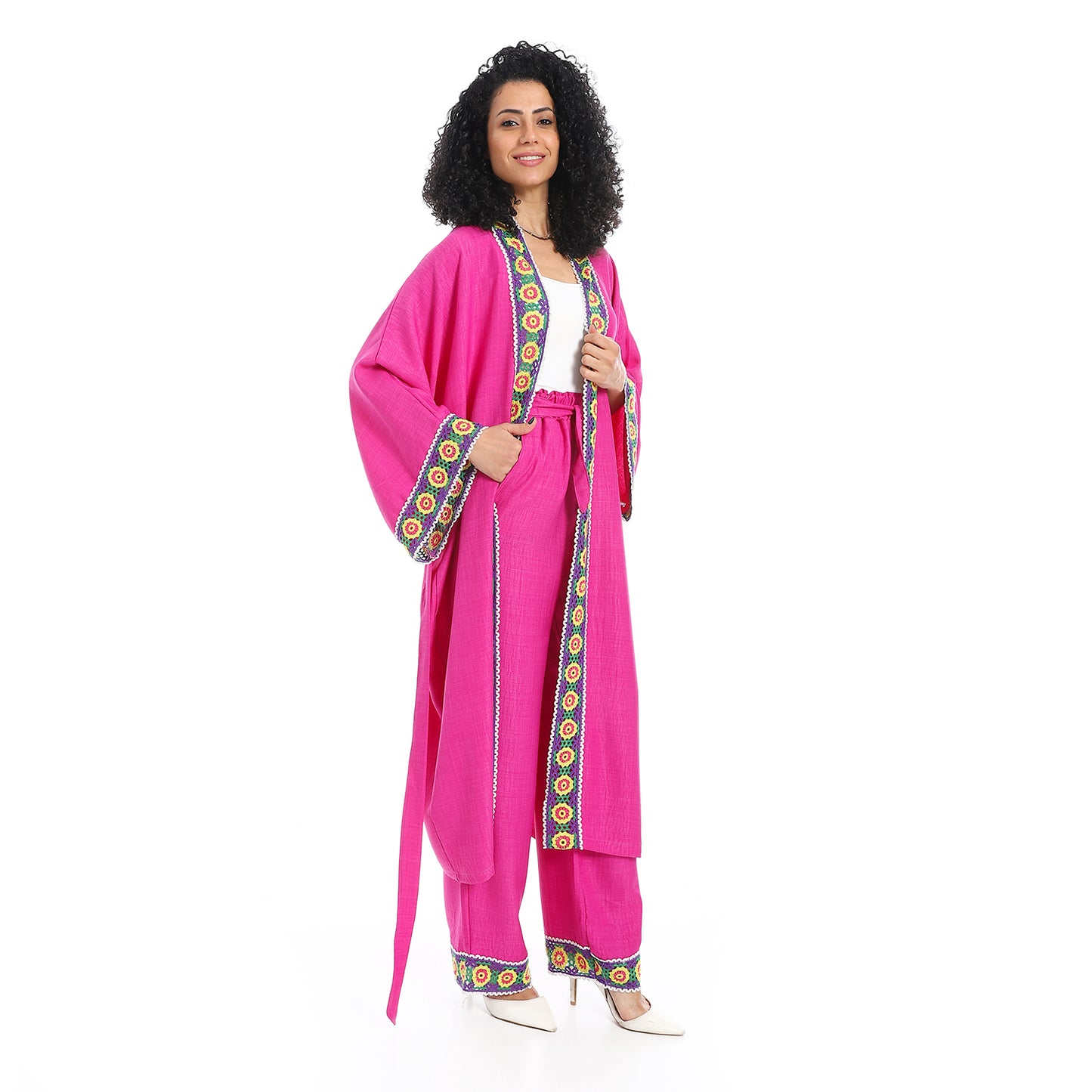 Women's plain kimono suit