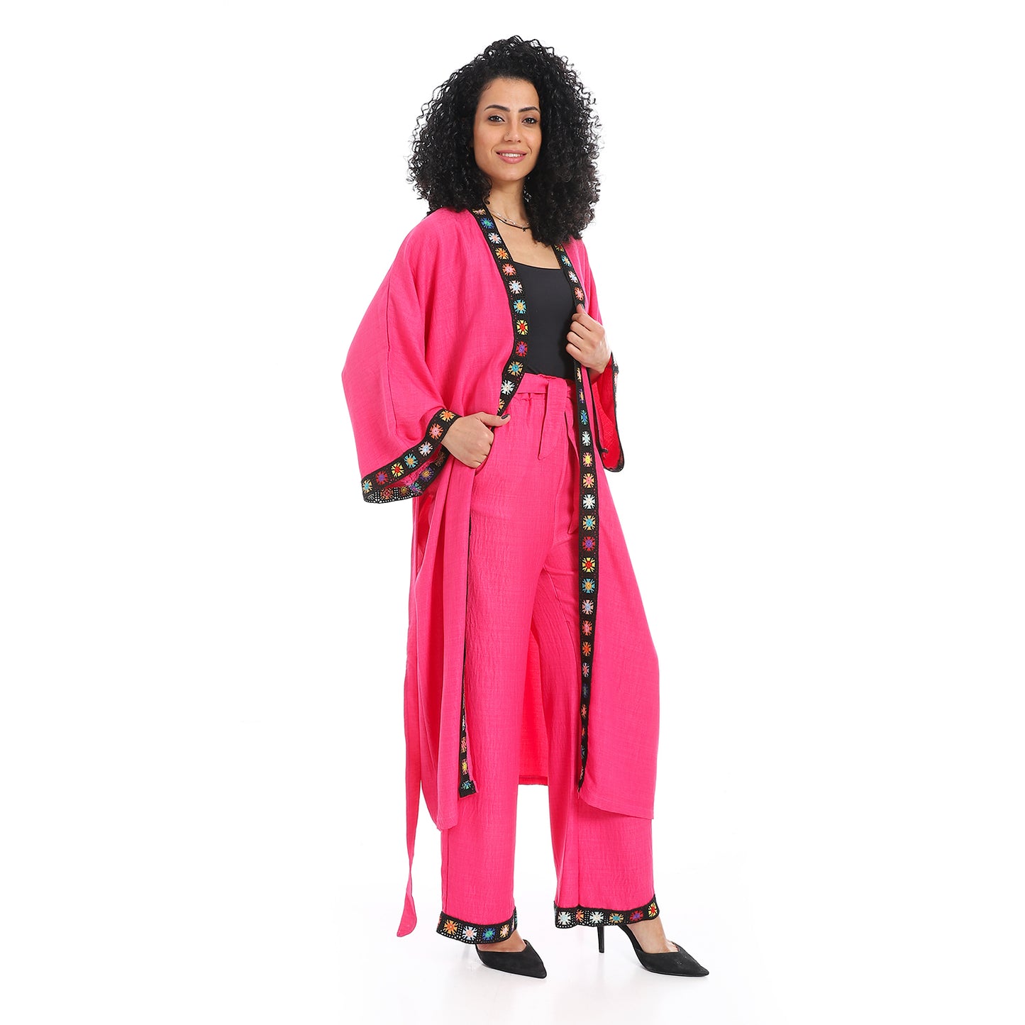 Women's plain kimono suit