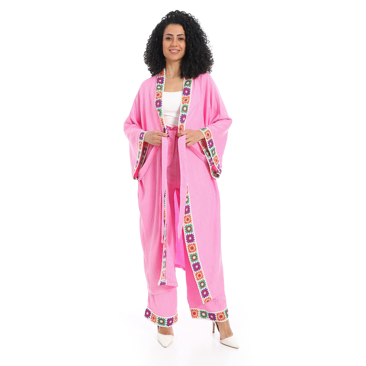 Women's plain kimono suit
