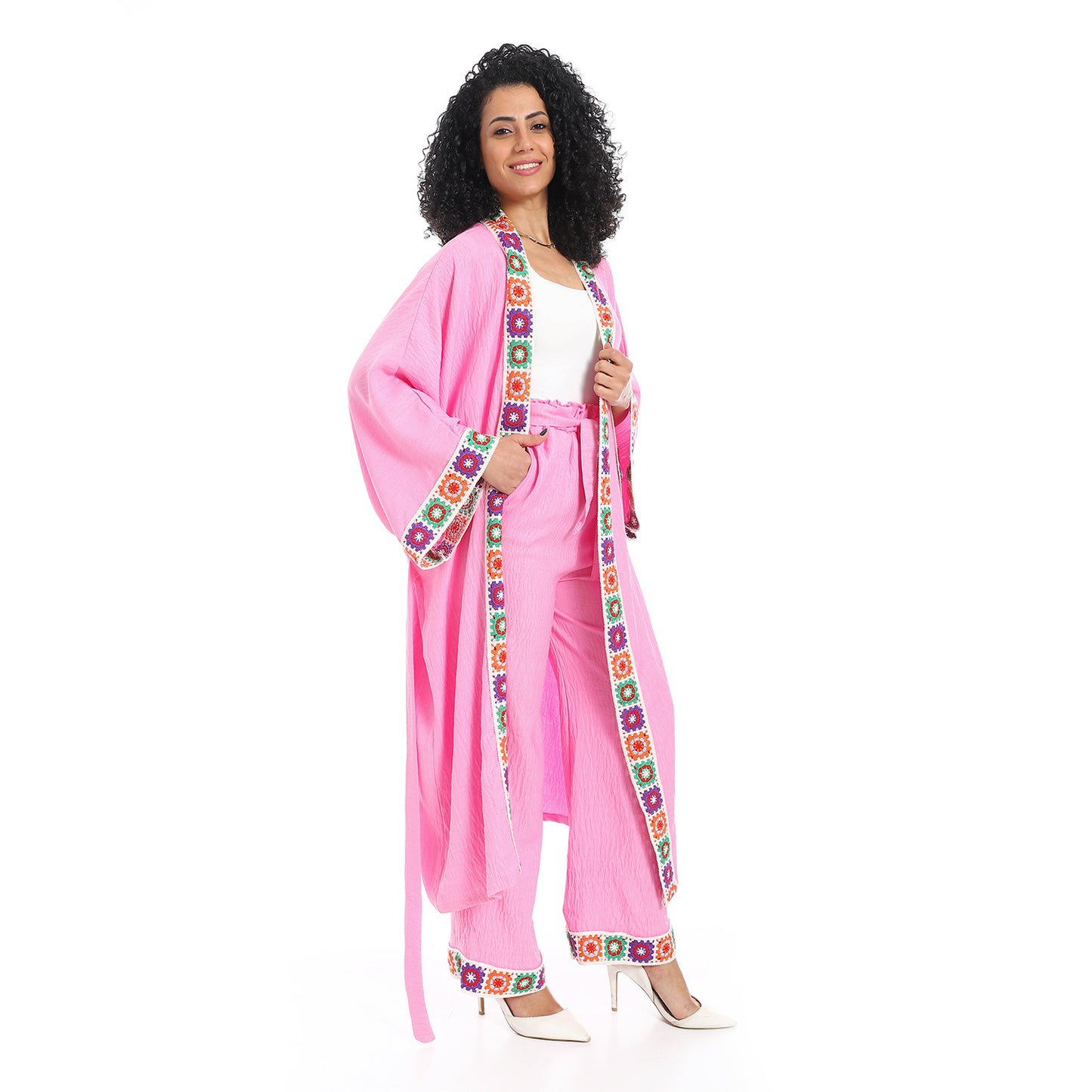 Women's plain kimono suit