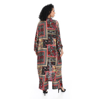 Women's Kimono Floral Pants Suit