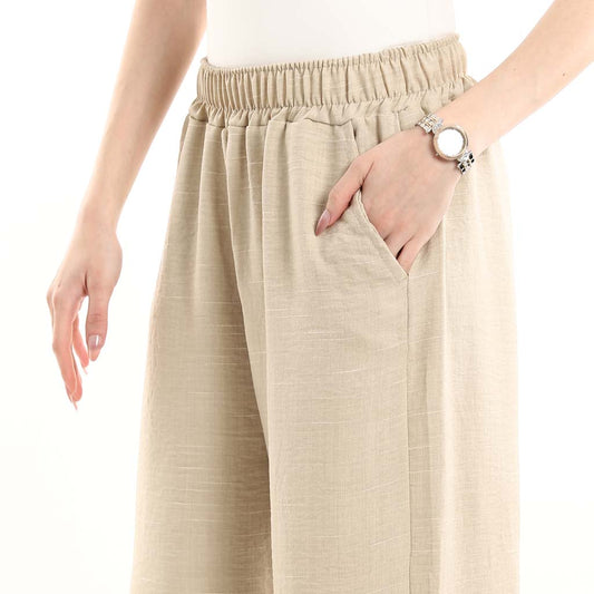 بنطلون صيفي مريح بخصر مطاطي