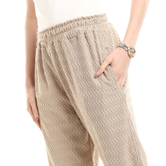 بنطلون صيفي مريح بخصر مطاطي